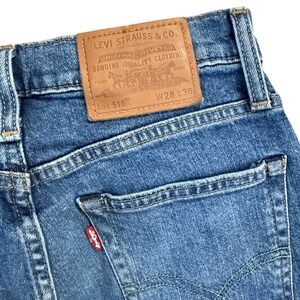 Levi Strauss & Co 510 Mens Jeans Dark Wash Slim Fit Size 28x30